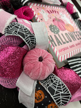 Load image into Gallery viewer, Pink Halloween wreath
