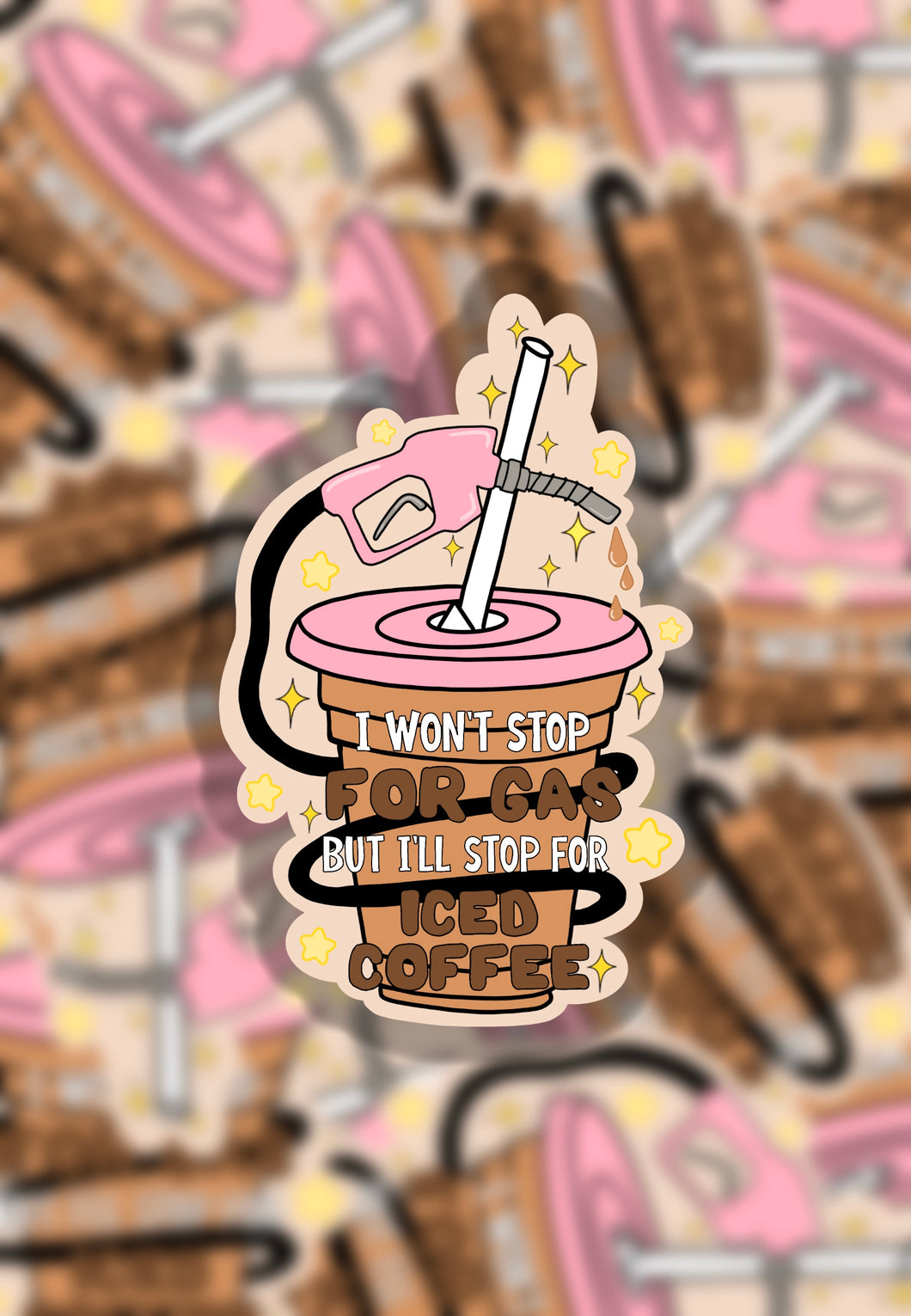 Iced coffee sticker