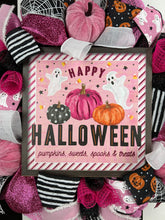 Load image into Gallery viewer, Pink Halloween wreath
