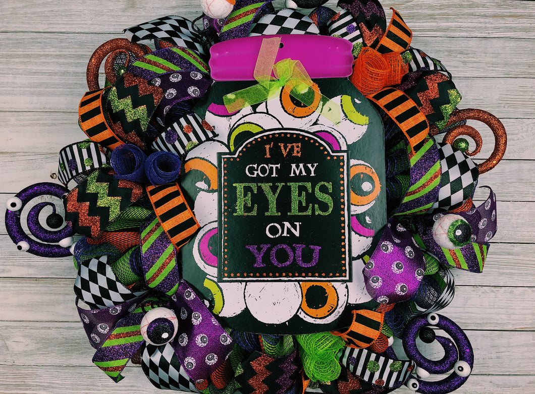 Eyes on you Halloween wreath