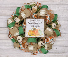 Load image into Gallery viewer, Fall Pumpkin Wreath
