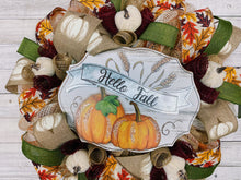 Load image into Gallery viewer, Fall Pumpkin Wreath (green)
