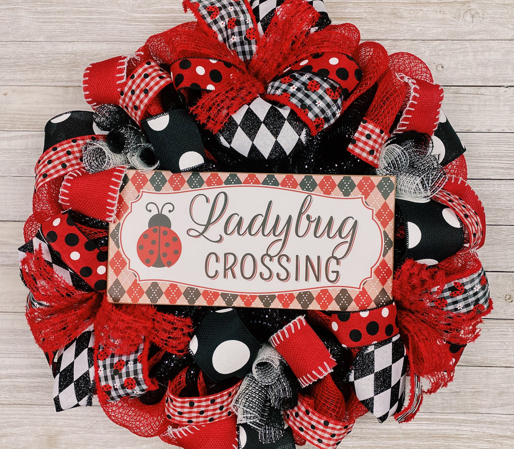 Ladybug Wreath