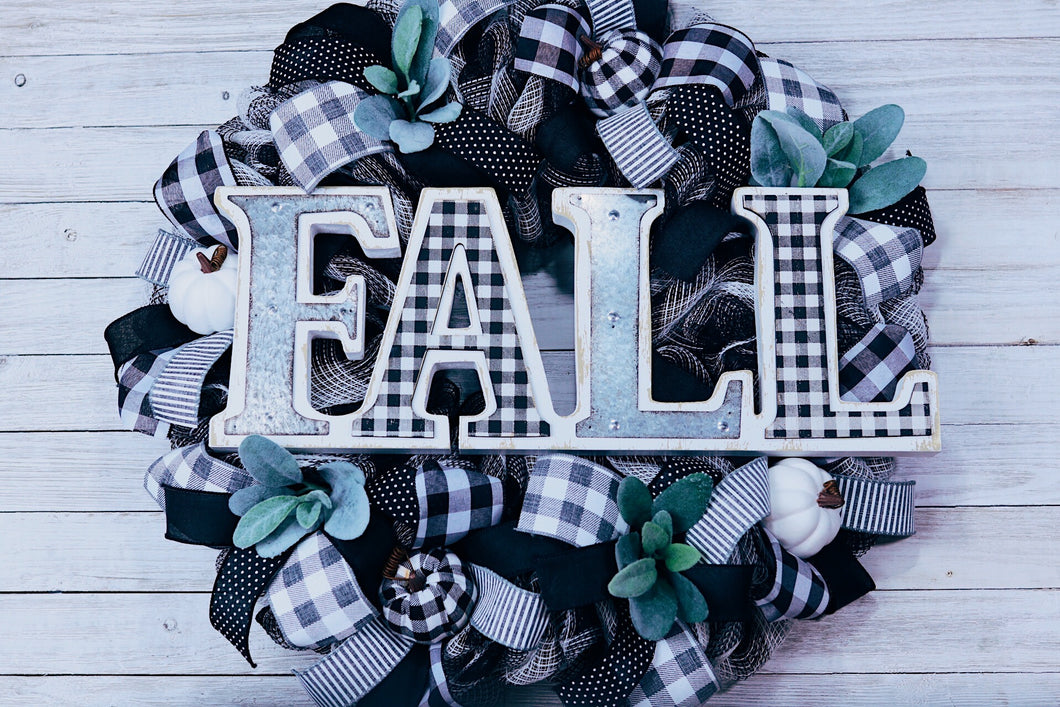 Fall plaid wreath