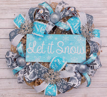 Load image into Gallery viewer, &quot;Let it snow&quot; winter wreath
