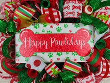 Load image into Gallery viewer, Happy Pawlidays Christmas Wreath
