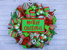 Load image into Gallery viewer, Red &amp; Green Christmas wreath
