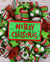 Load image into Gallery viewer, Red &amp; Green Christmas wreath
