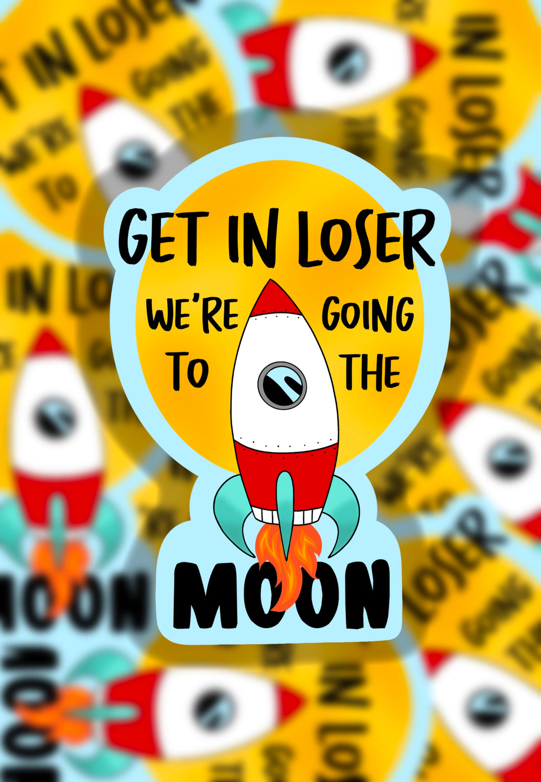 Stock Market Moon Sticker