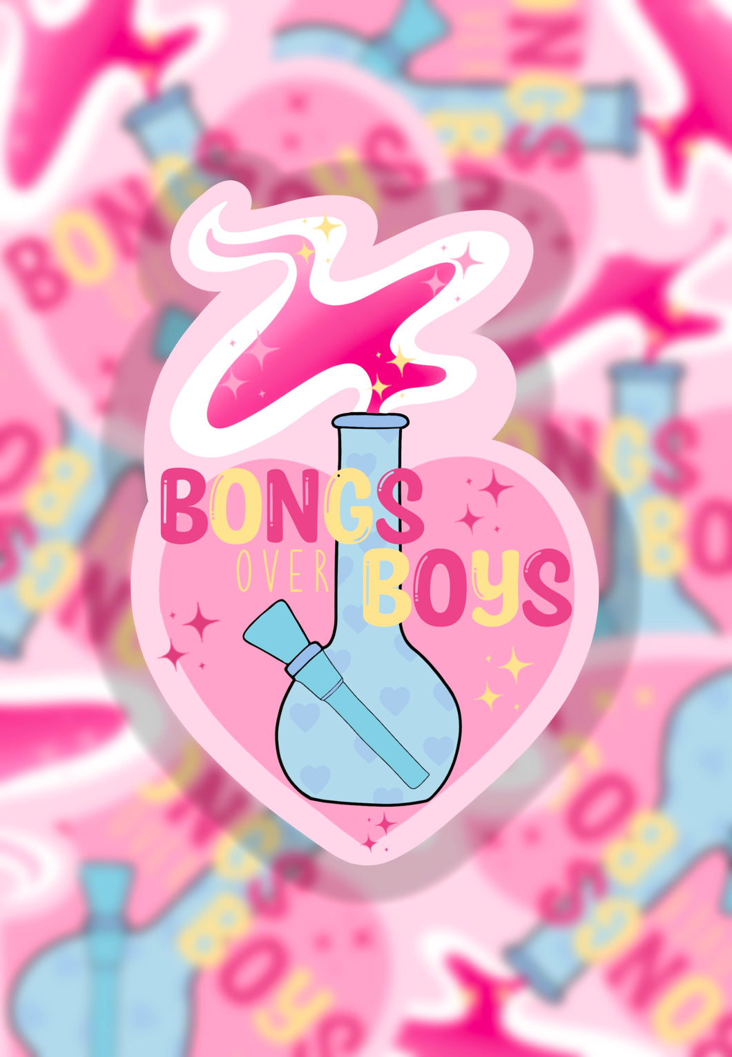 Bongs over boys sticker