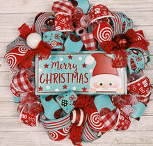 Load image into Gallery viewer, Santa Christmas wreath
