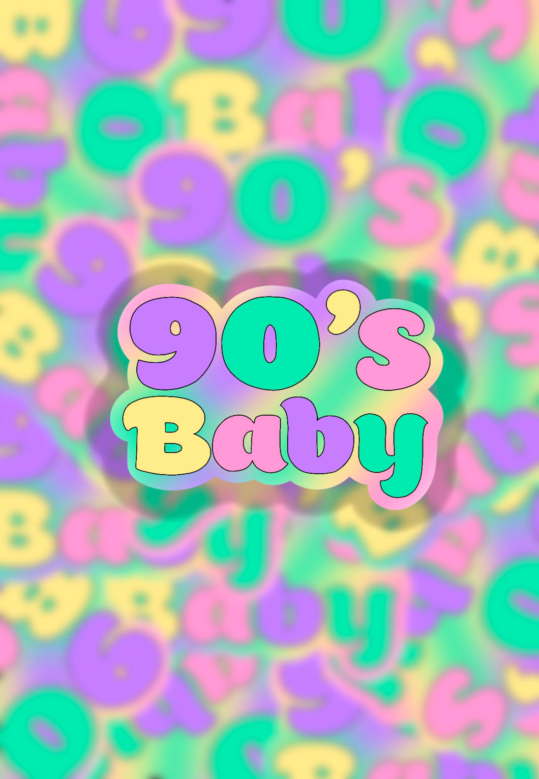 90’s baby sticker