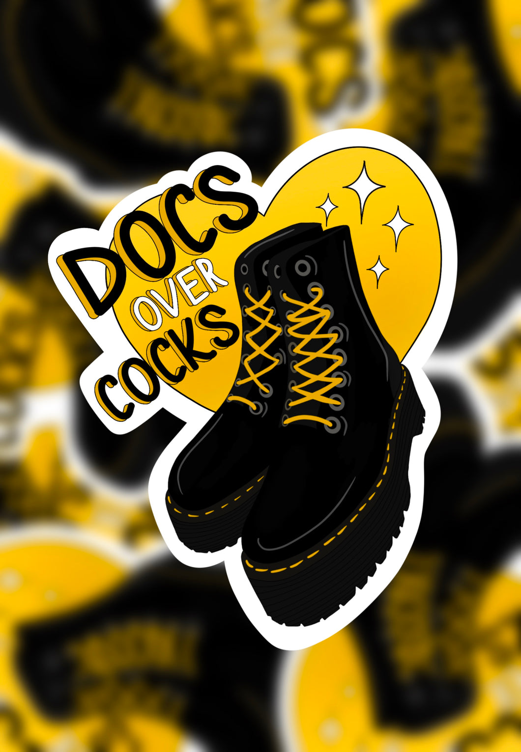 Docs OVER cocks sticker