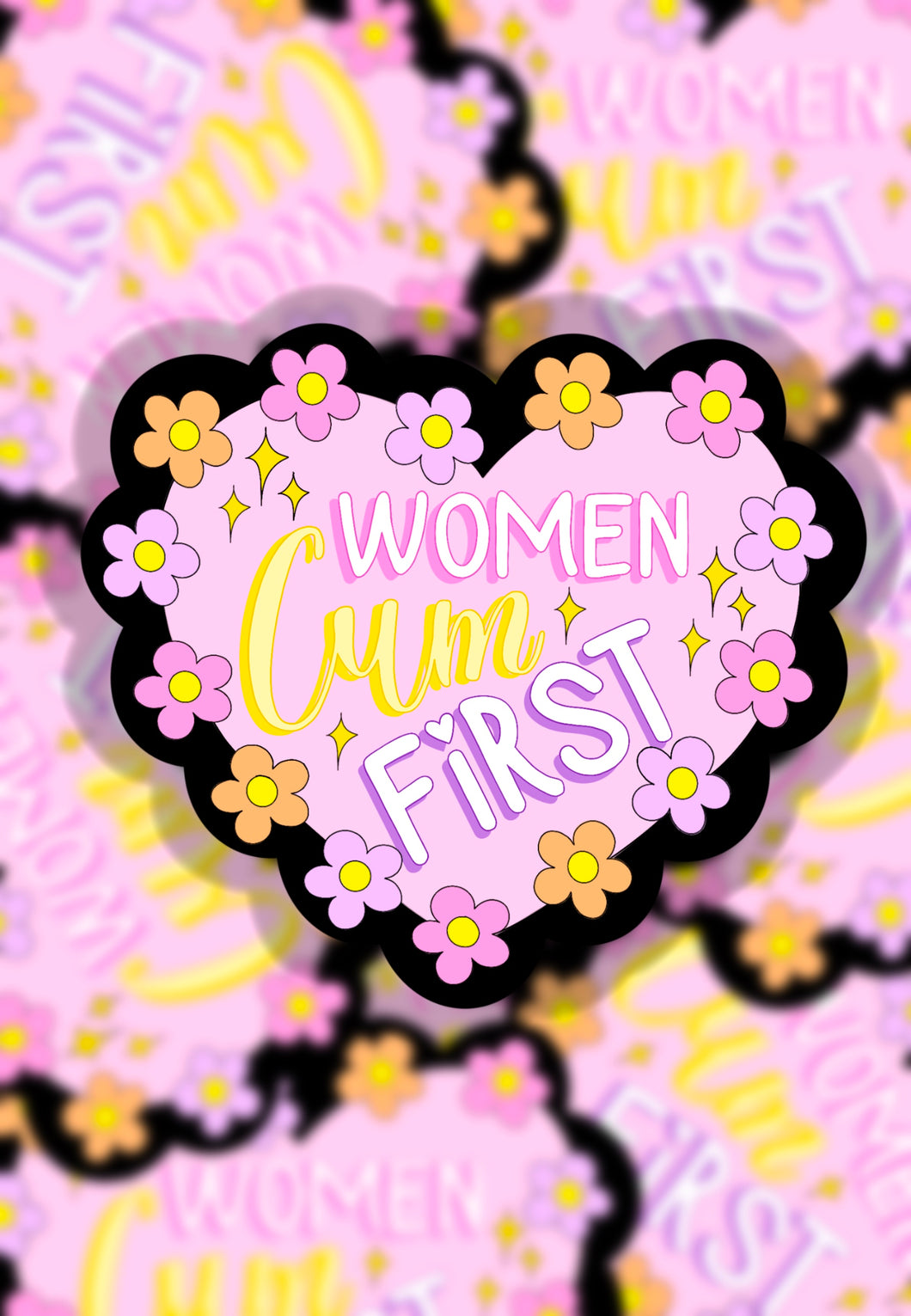 Women cum FIRST sticker