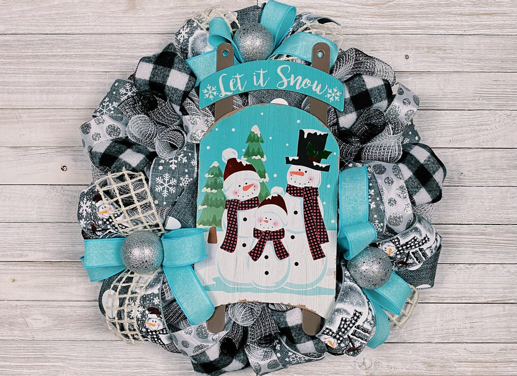 Snowman wreath