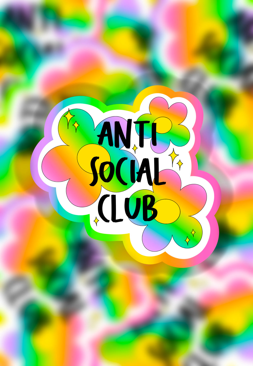 Anti social club sticker