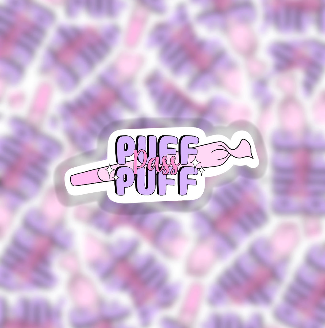 Puff puff pass sticker