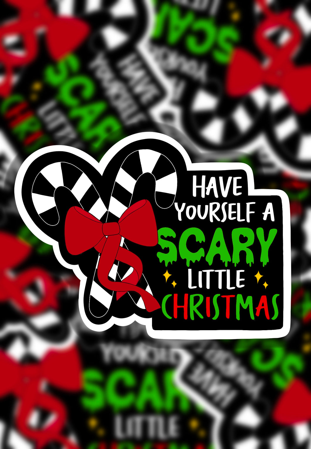 Scary little Christmas sticker