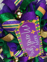 Load image into Gallery viewer, Mardi Gras wreath
