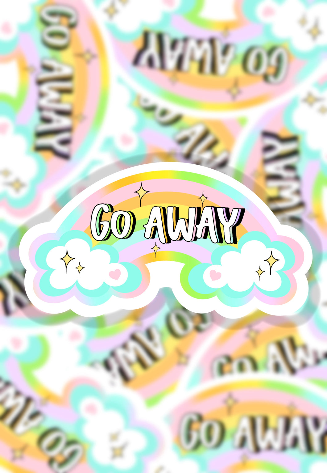 Go Away Sticker