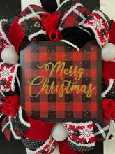 Load image into Gallery viewer, Plaid Christmas wreath
