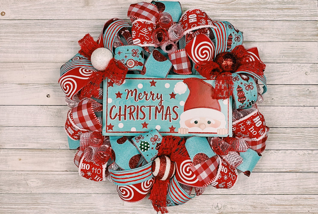 Santa Christmas wreath